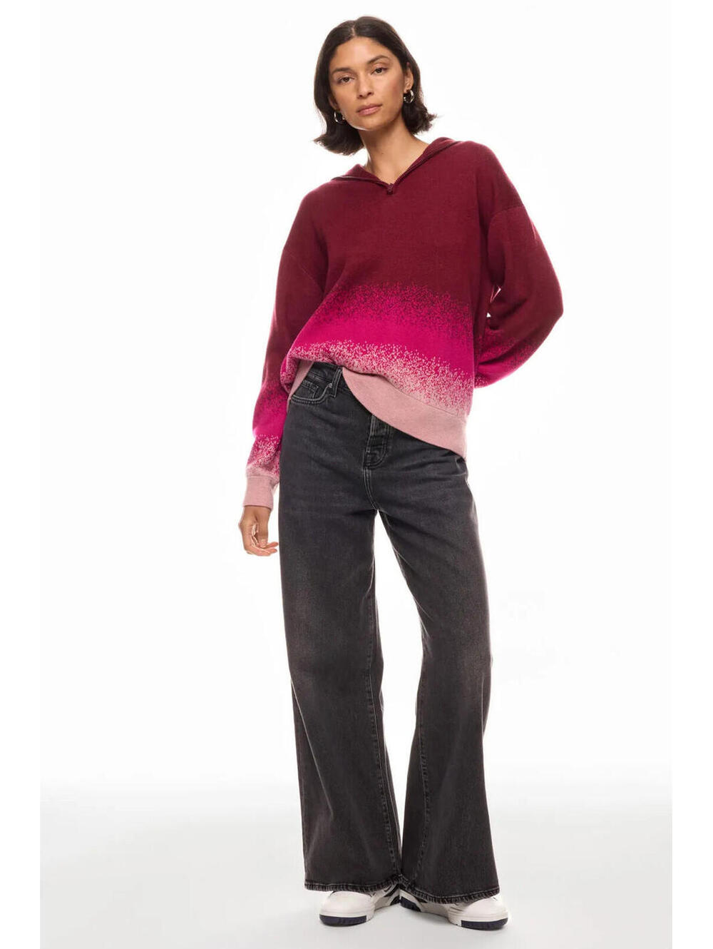 Terez Bordeaux Ombre Sweater Size XL